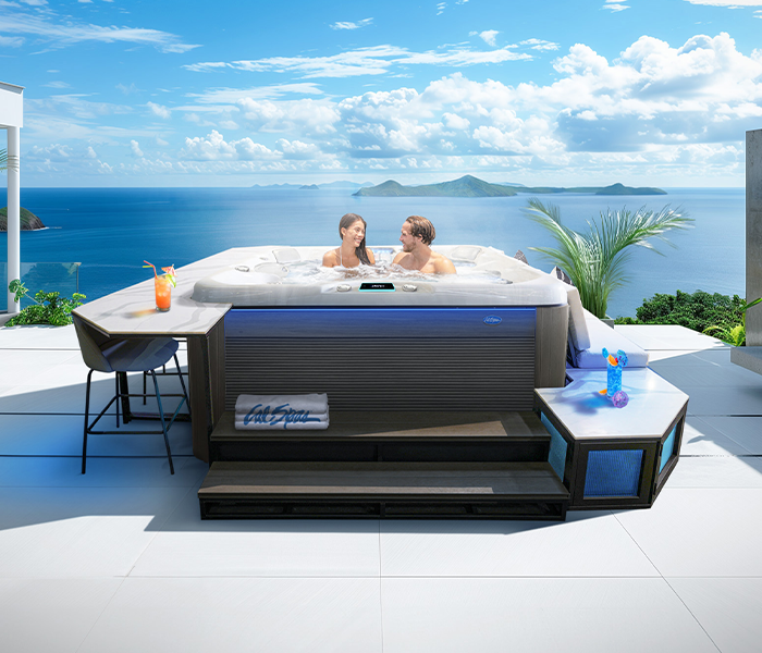 Calspas hot tub being used in a family setting - Richland